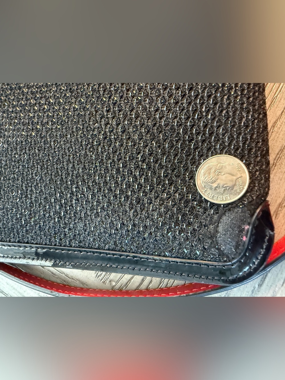 AUTHENTIC Christian Louboutin Black Studded‎ Crossbody + Entrupy COA 🔥 - Picture 12 of 13